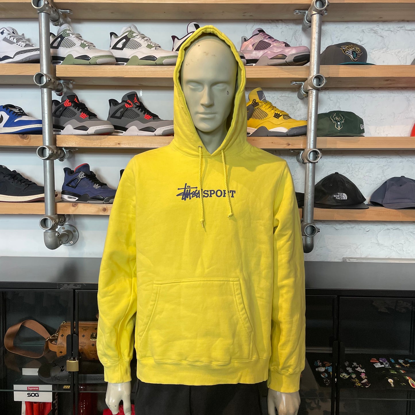 Stussy Sport Hoodie Yellow/Blue