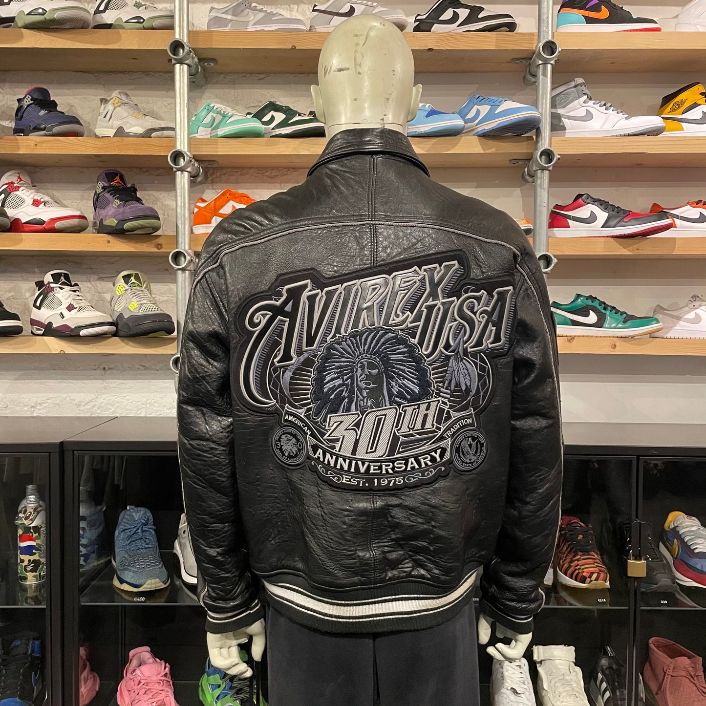 Avirex Black Leather Jacket