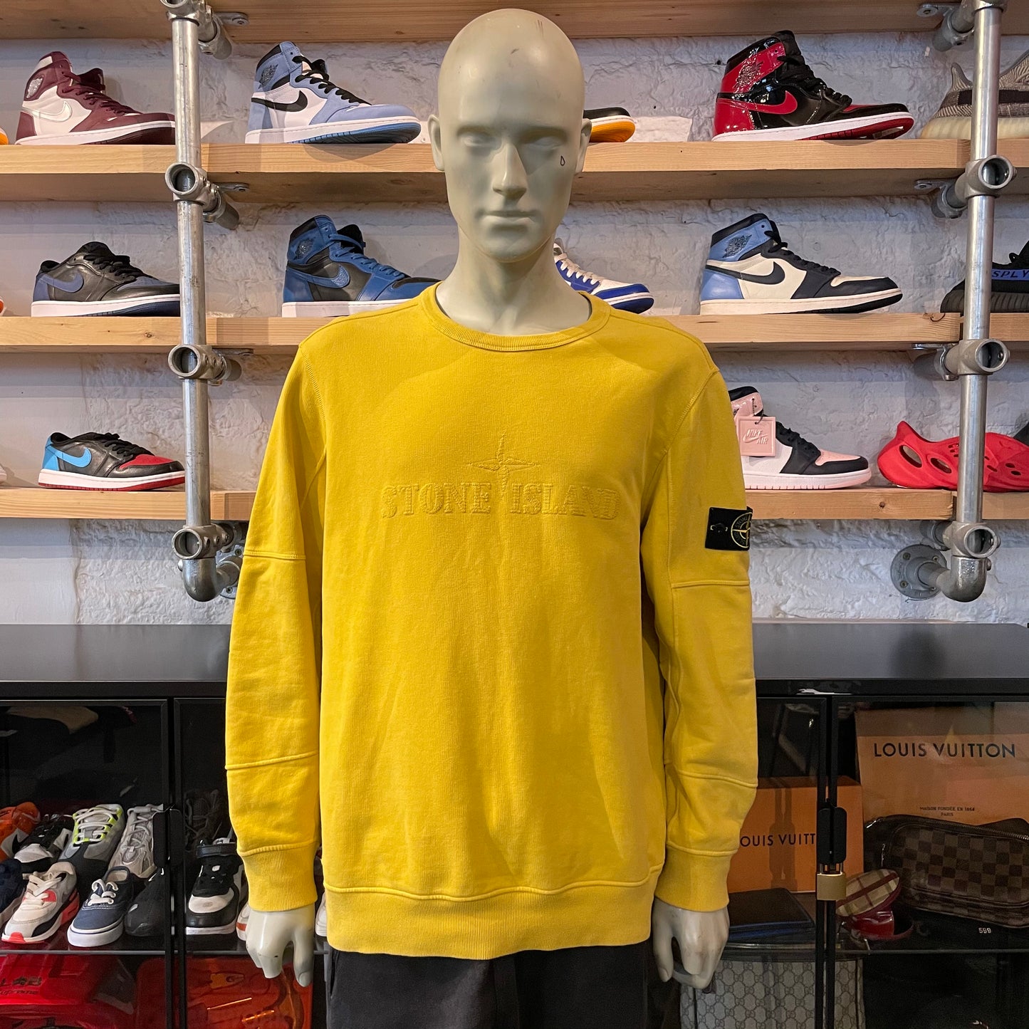 Stone Island Embroidered Crewneck Yellow