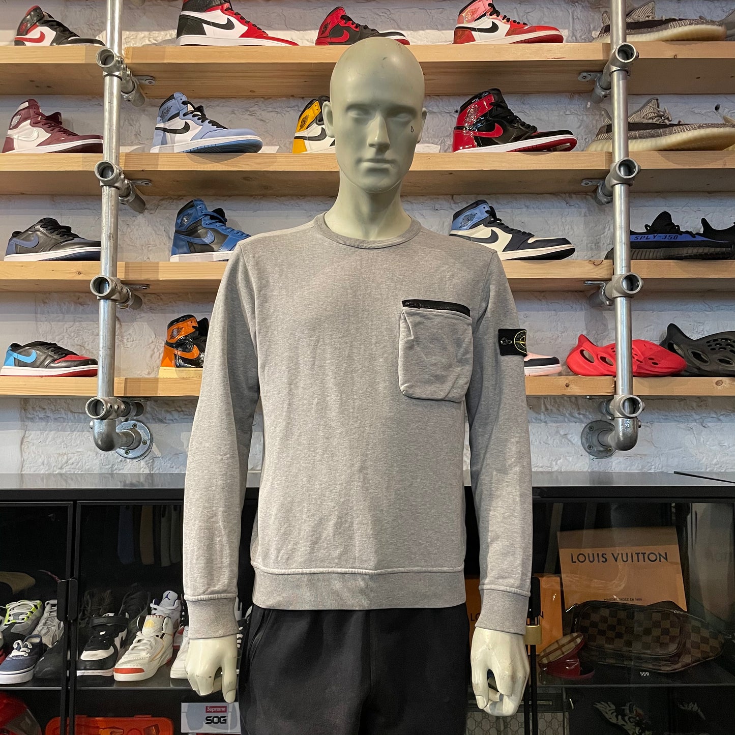 Stone Island Zip Pocket Crewneck