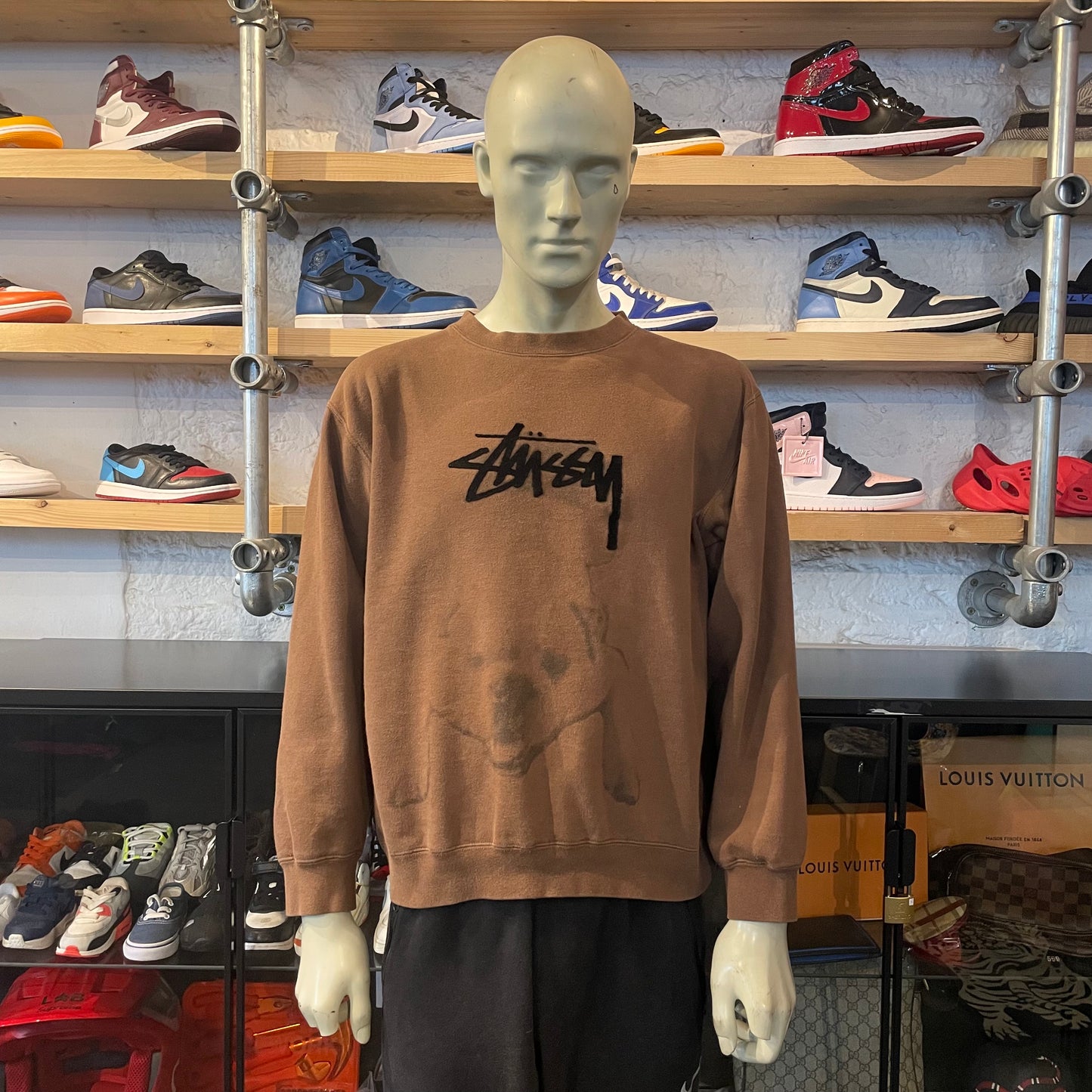 Stussy Dog Crewneck Brown