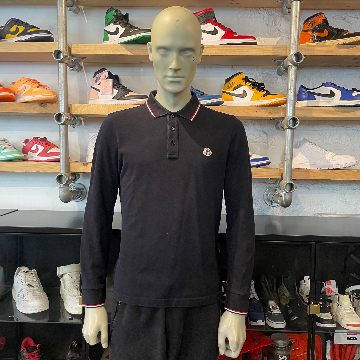 Moncler LS Polo Black