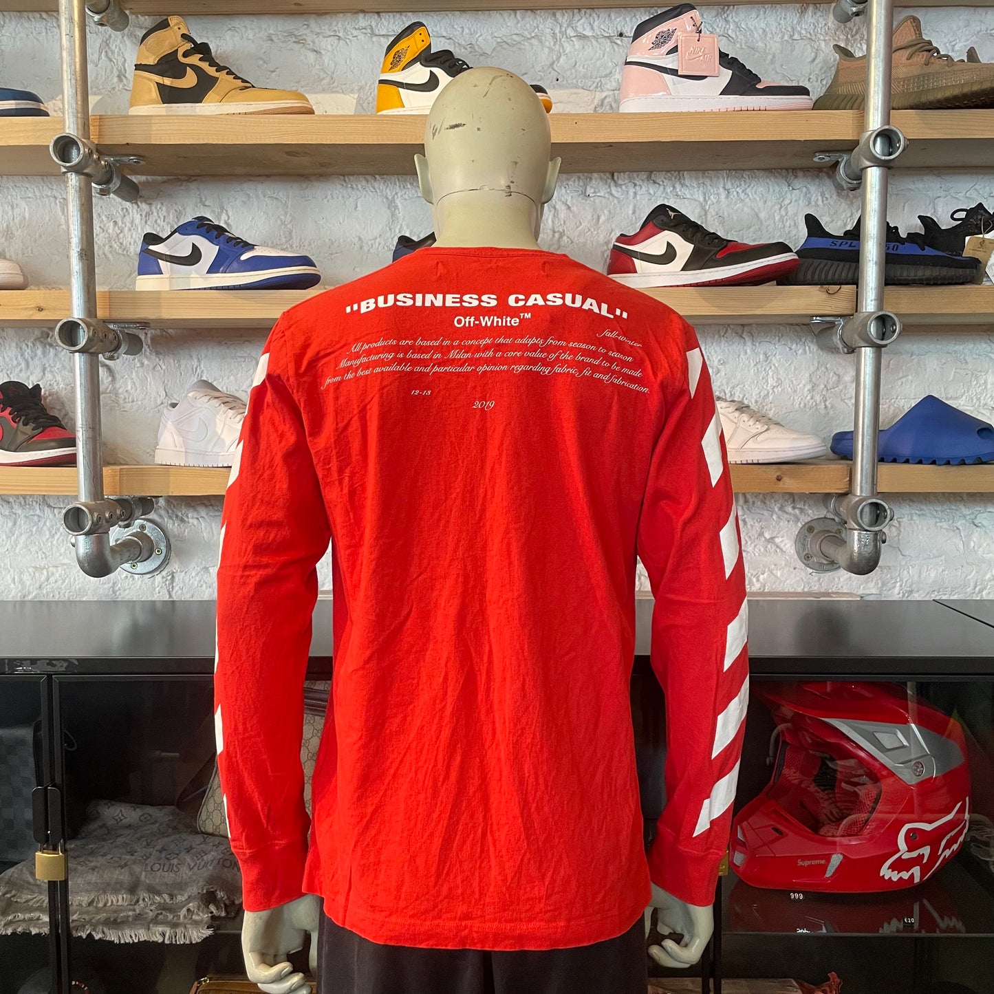Off White 'Business Casual' Longsleeve Red