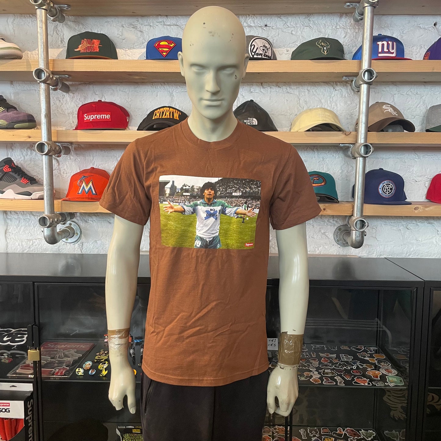 Supreme Maradona Tee Brown