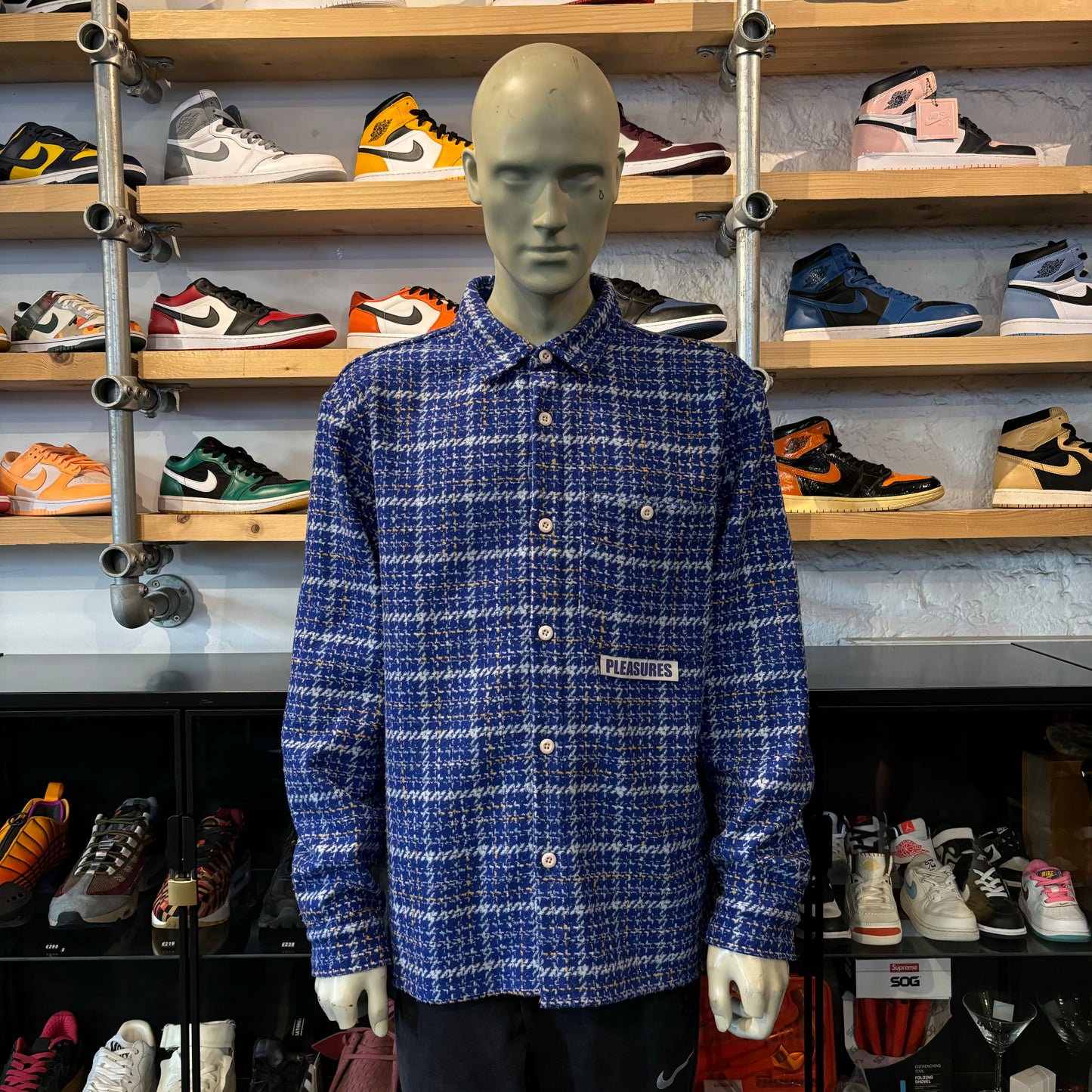 Pleasures Flannel Shirt Blue