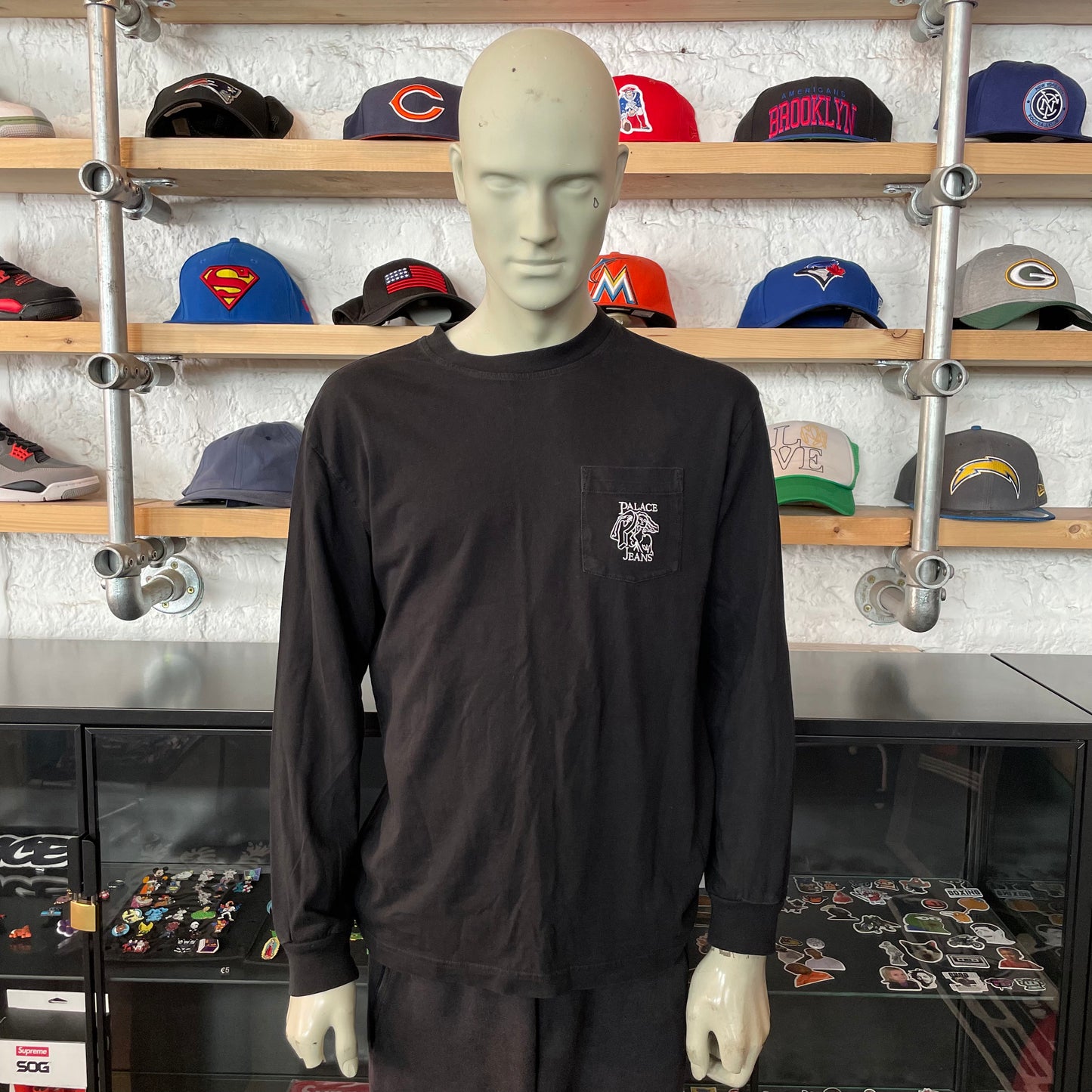 Palace Jeans LS Tee Black , M