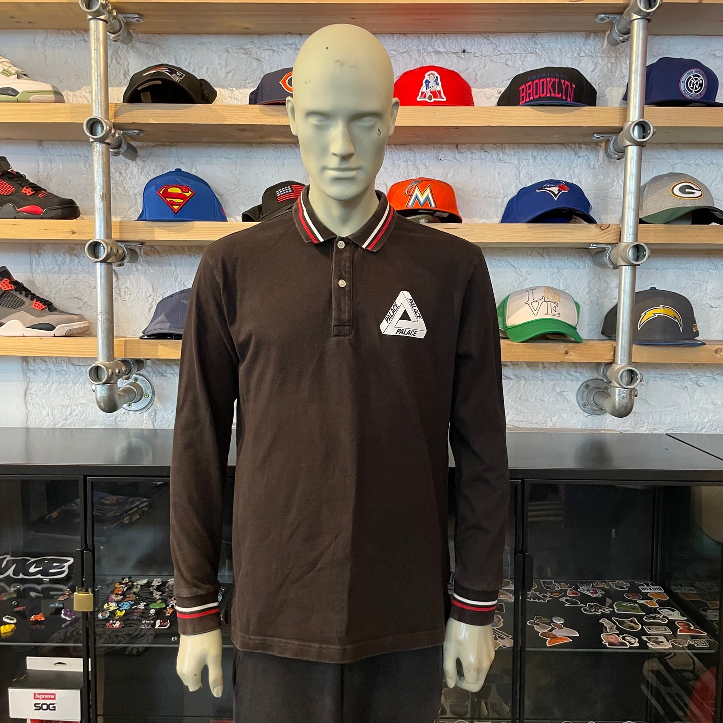 Palace LS Polo Shirt Black