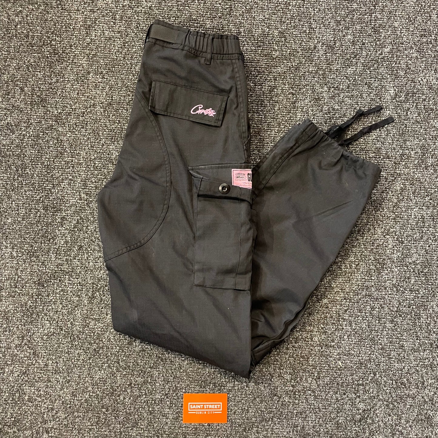 Cortiez Cargo Pants 'Black/Pink'