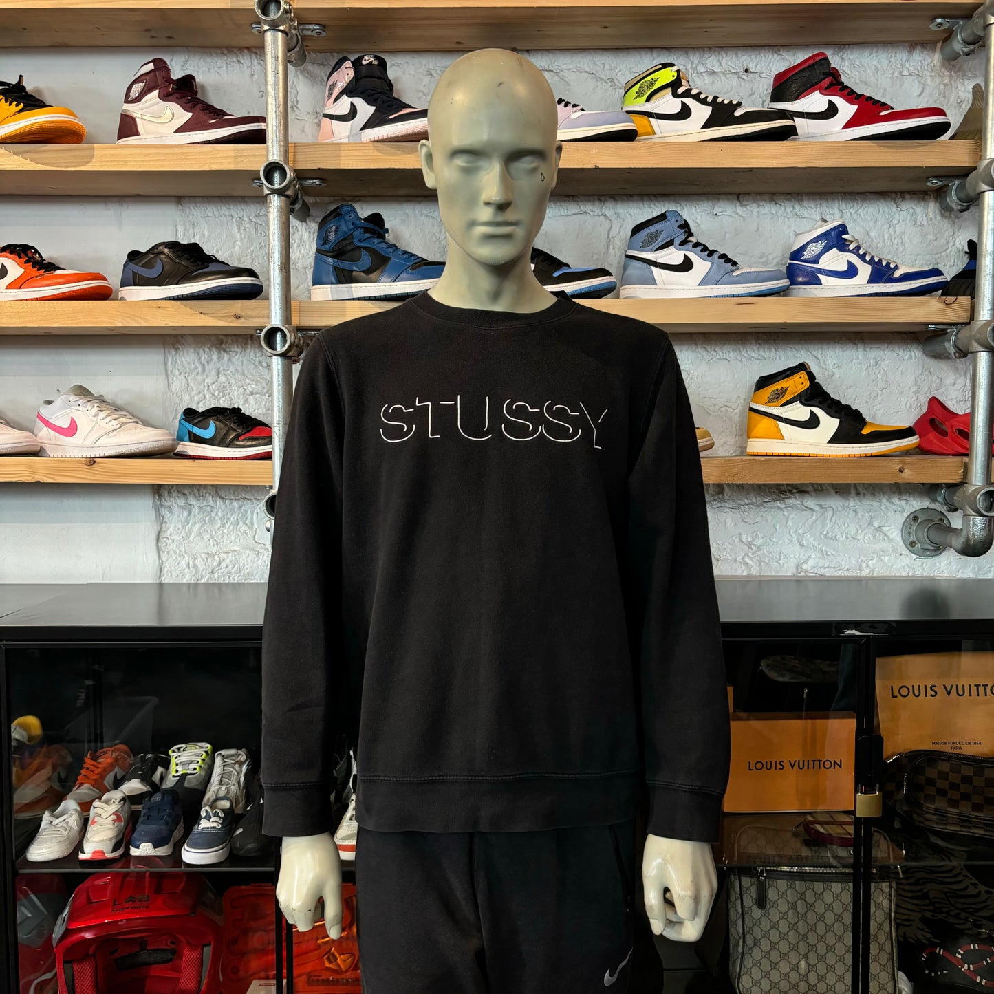 Stussy Outline Crewneck Black