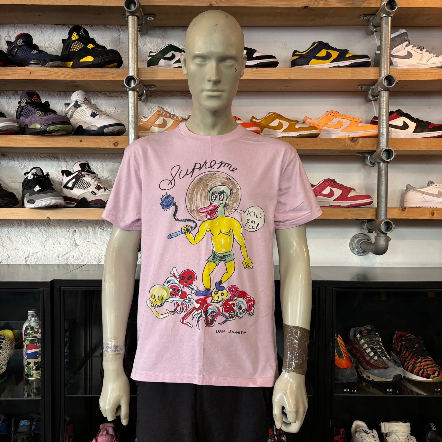 Supreme X Daniel Johnston Kill Em All Tee Pink