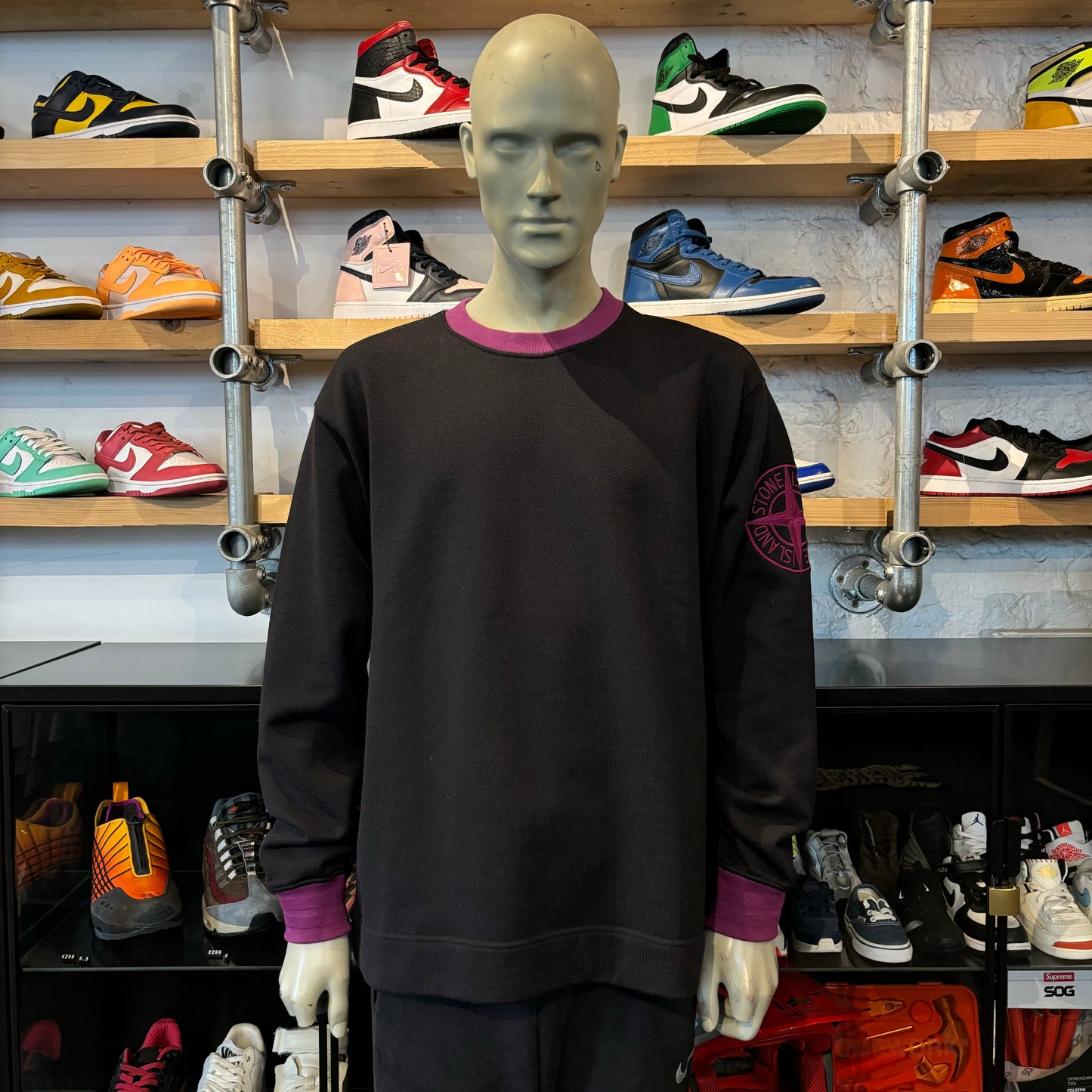 Stone Island Knit Crewneck Black/Purple