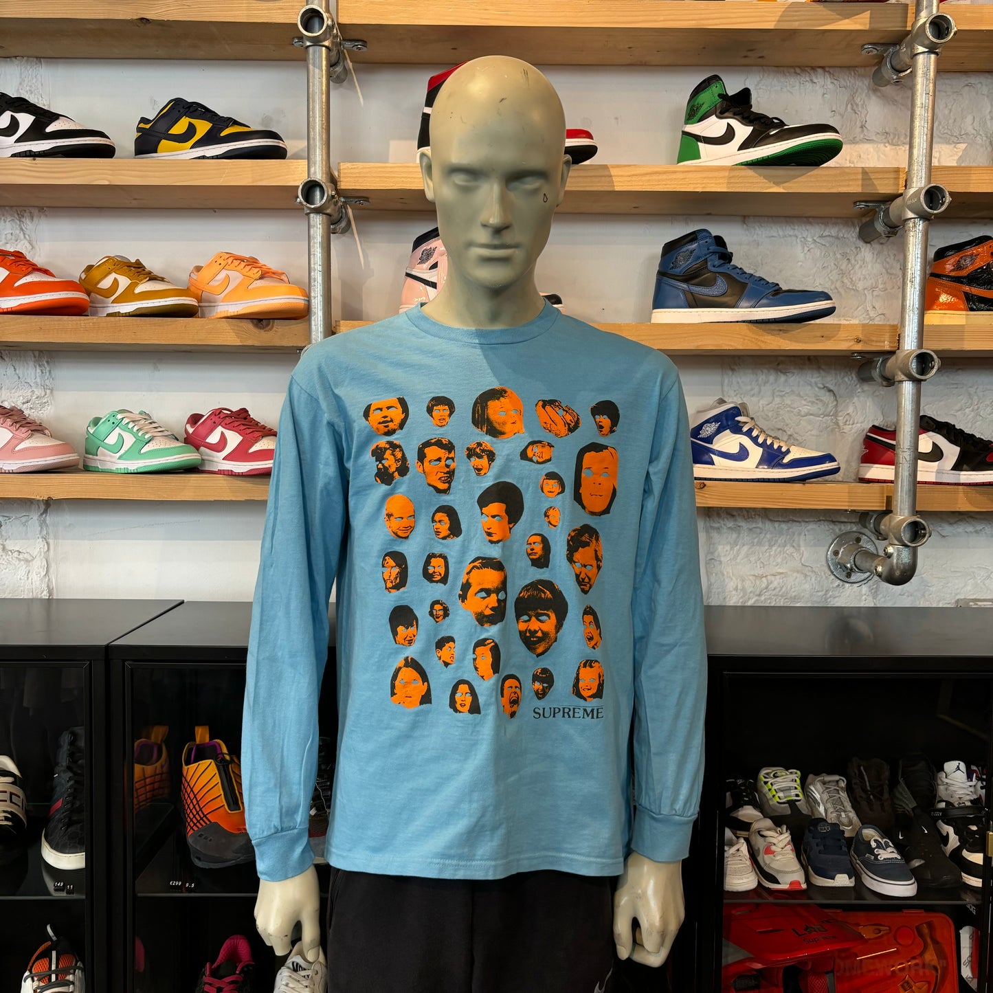 Supreme 'Faces' Longsleeve Blue