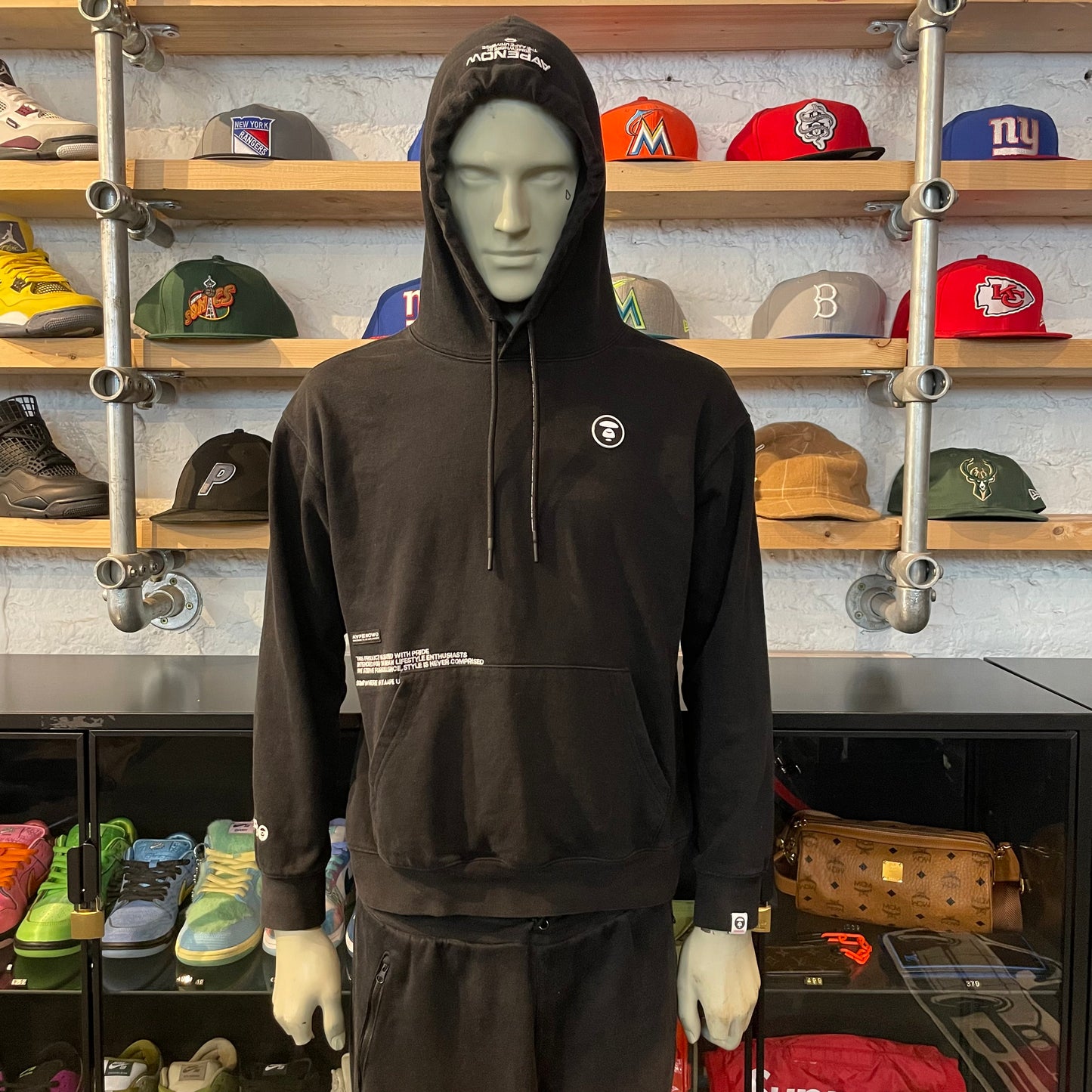 Aape Logo Hoodie Black