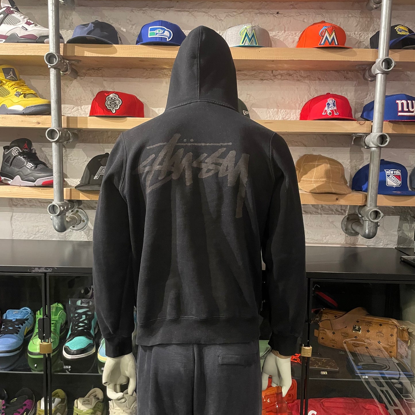 Stussy Logo Hoodie Black/Brown