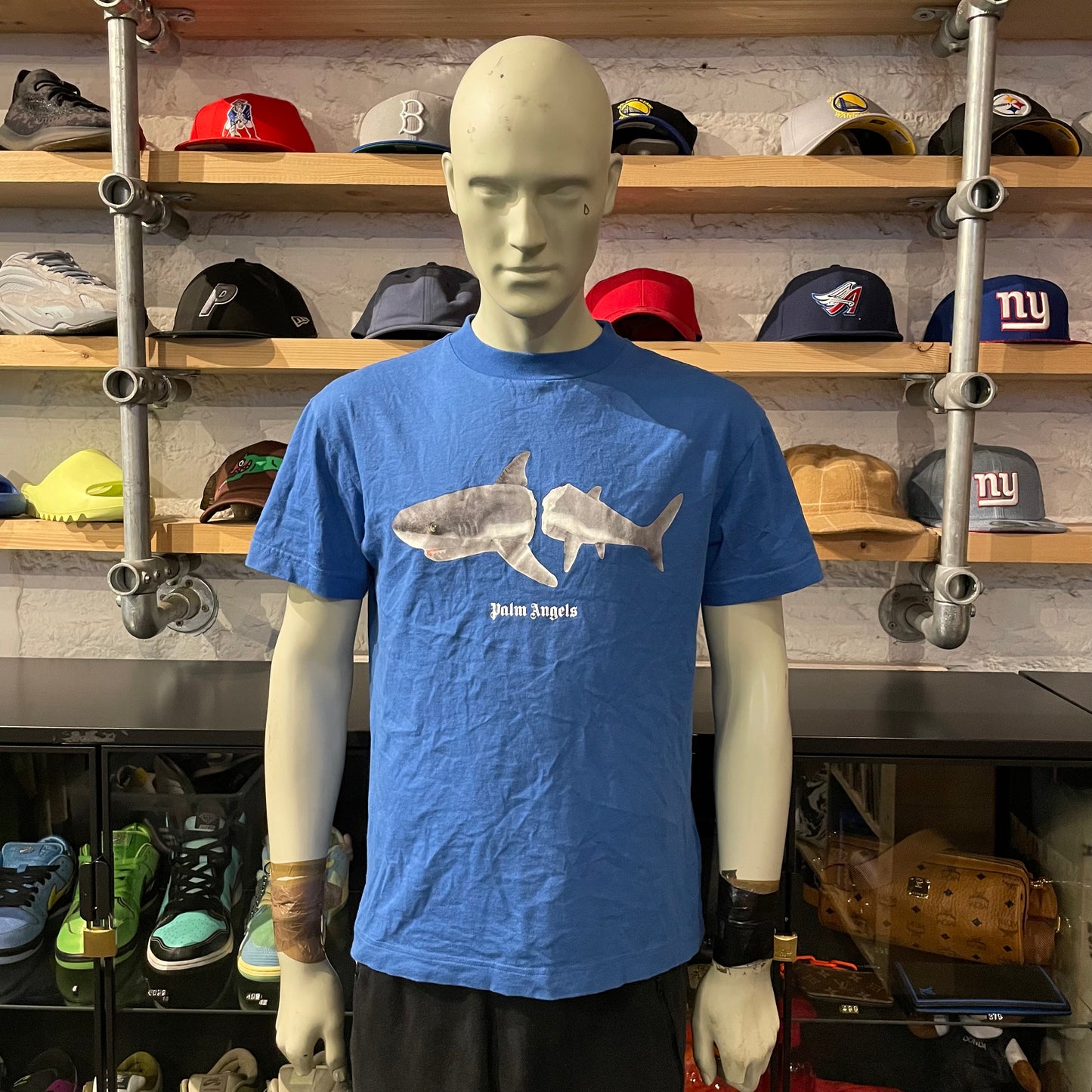 Palm Angels Shark Tee Blue