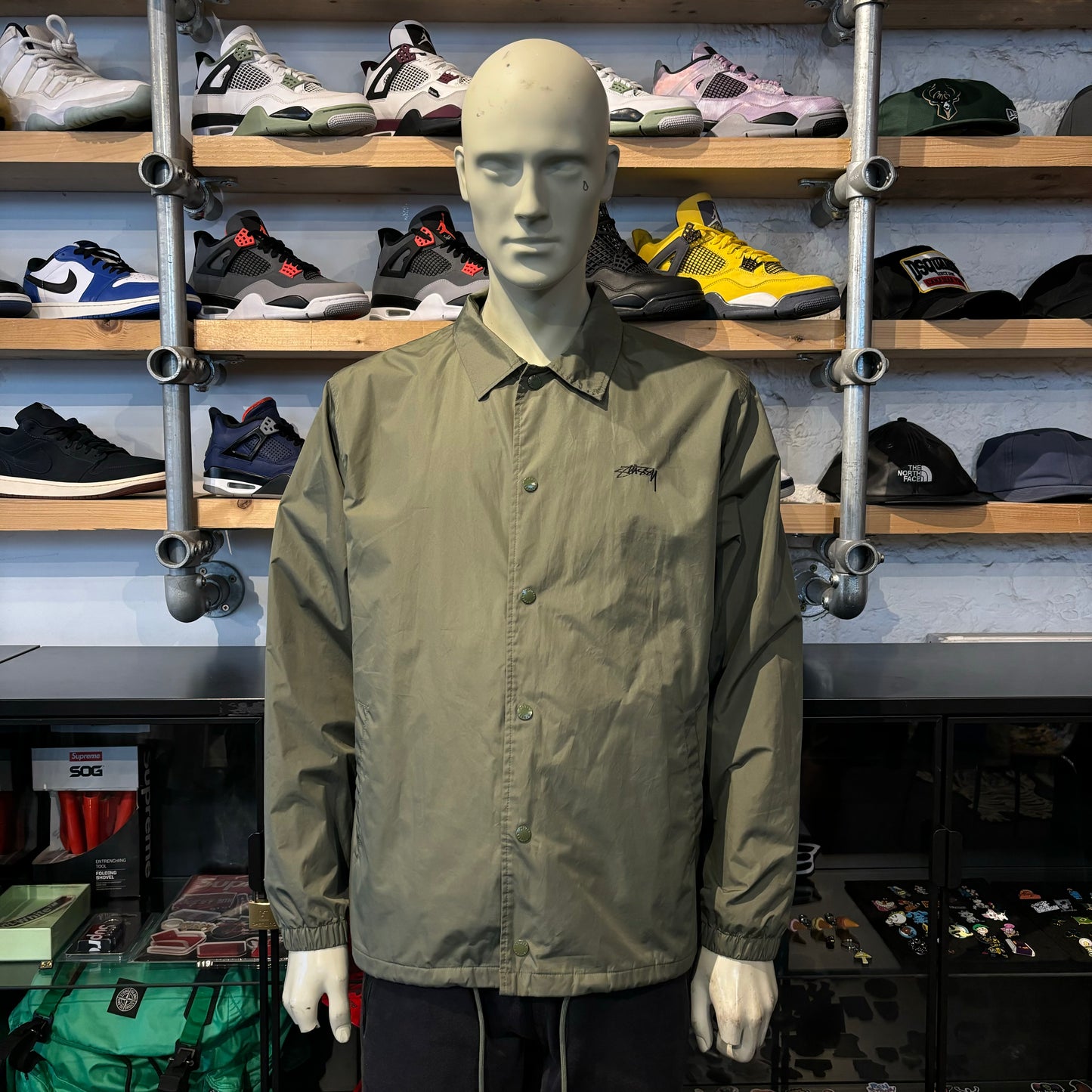 Stussy Coaches Jacket Green