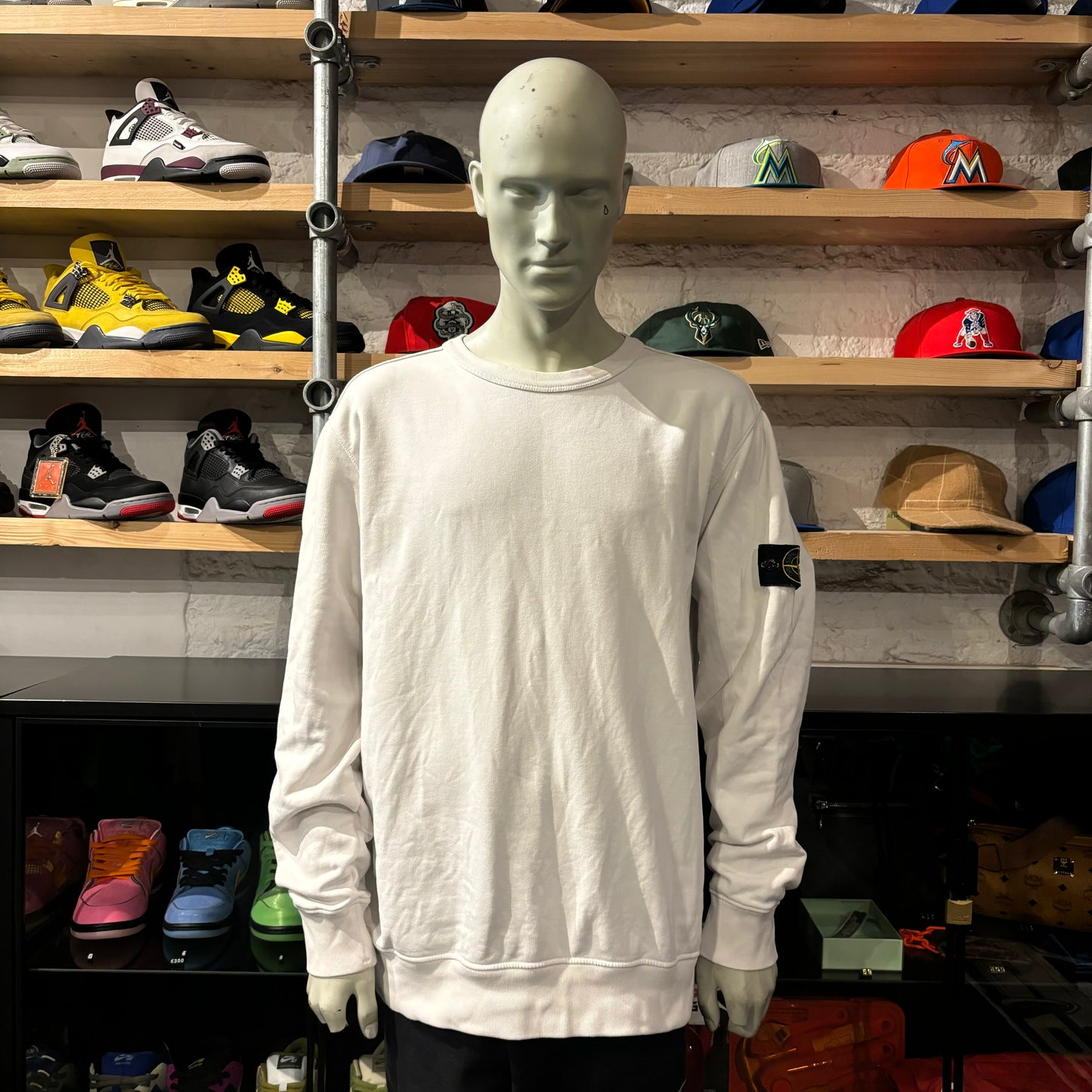 Stone Island White Crewneck