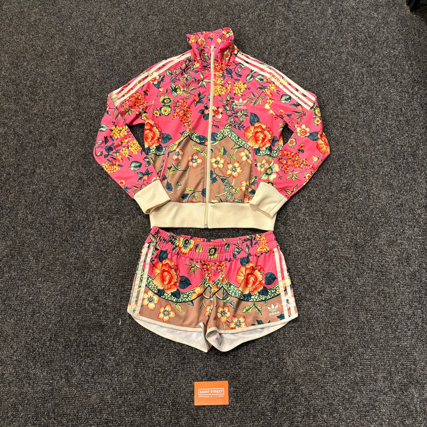 Adidas Womens Floral Track Set