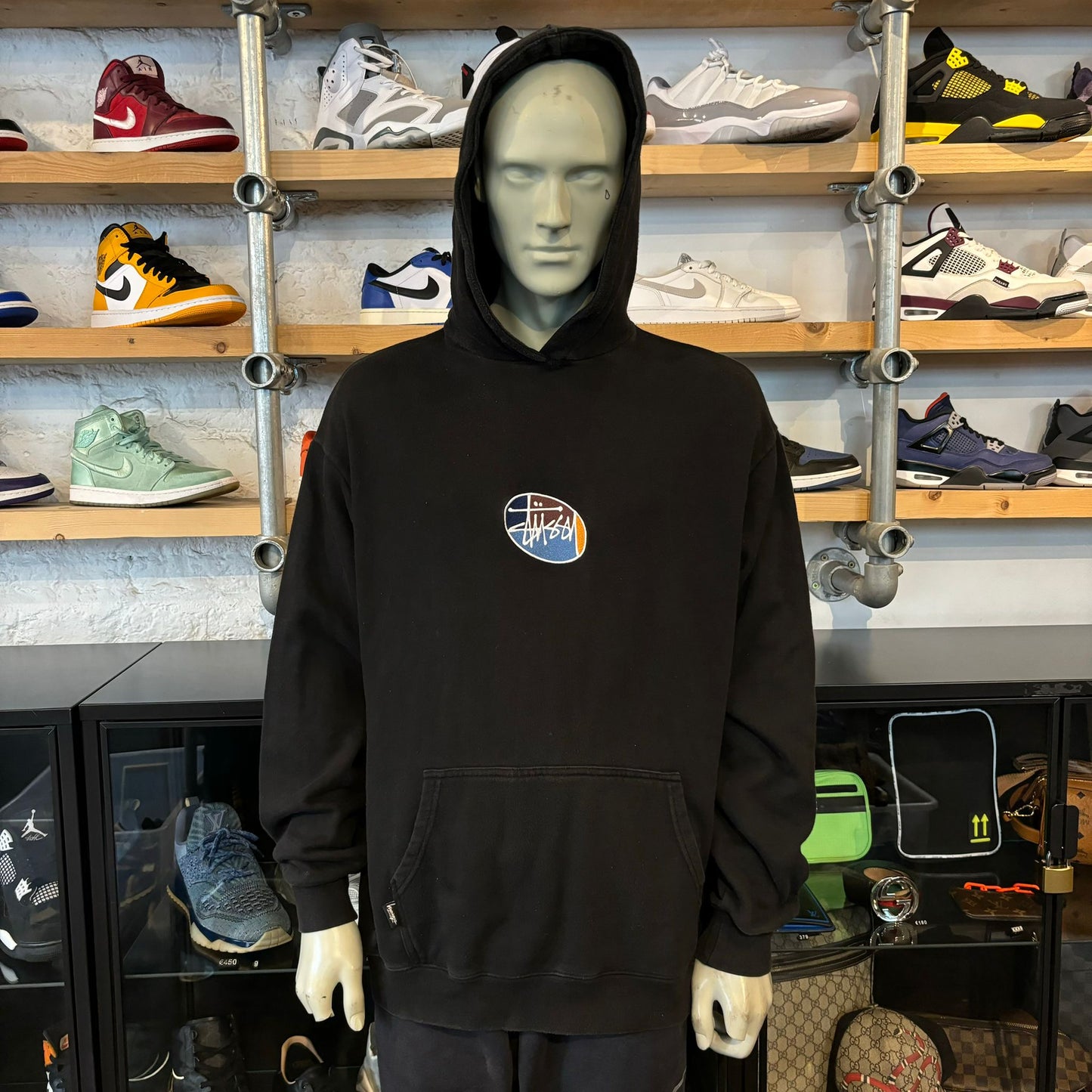 Stussy Chest Logo Hoodie Black