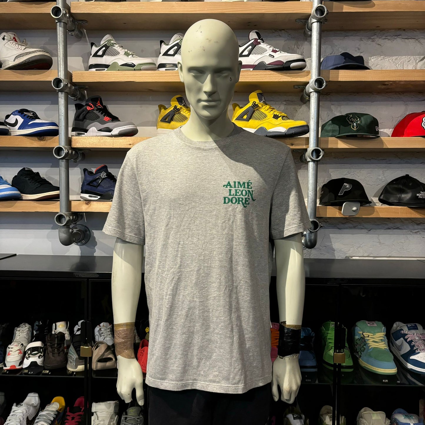 Aime Leon Dore Felt Logo Tee Grey