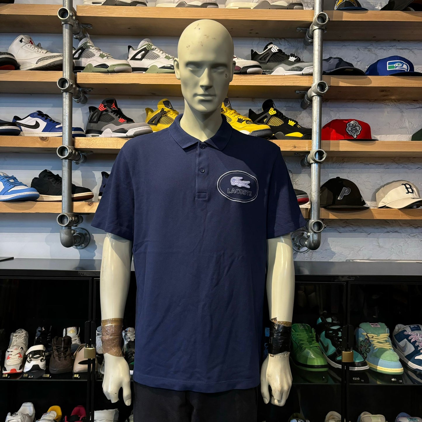 Lacoste Crest Logo Polo Shirt Navy