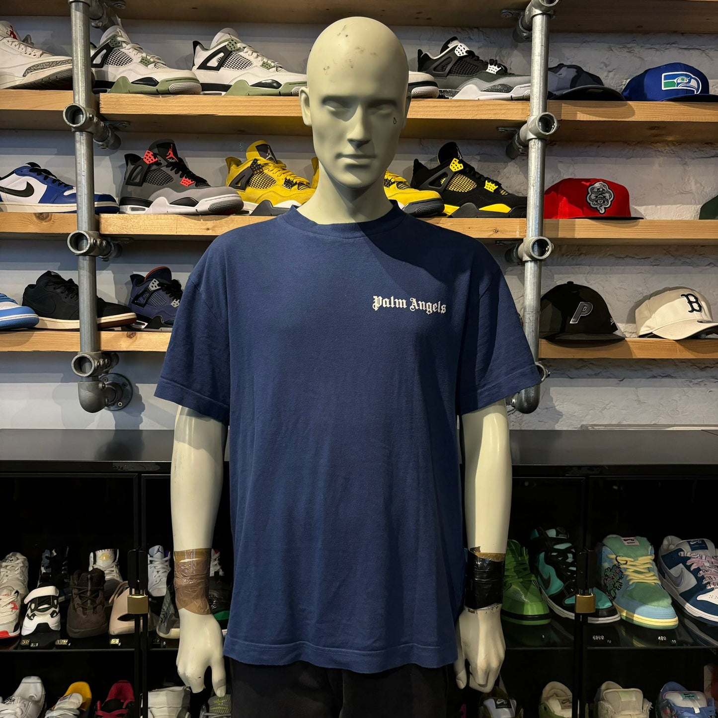 Palm Angels Logo Tee Blue