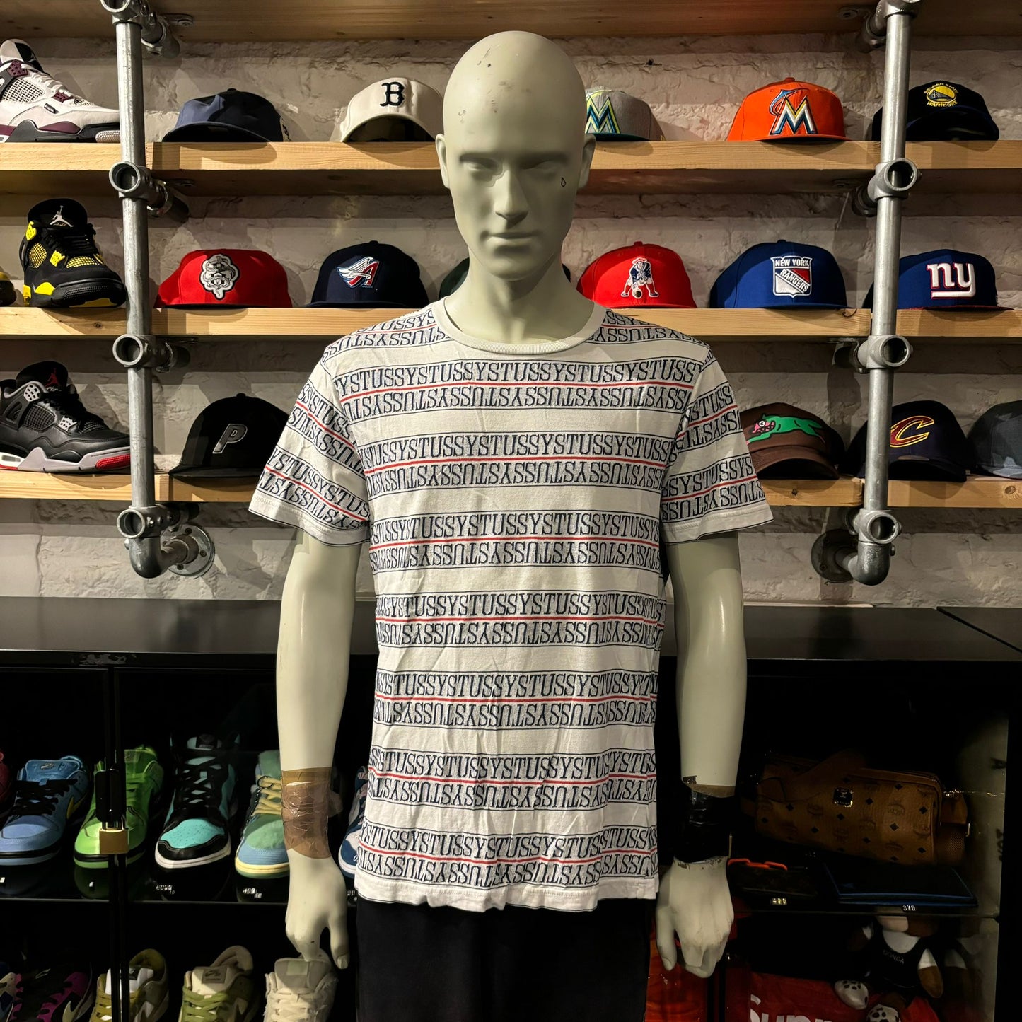 Stussy All Over Print Stripe Tee