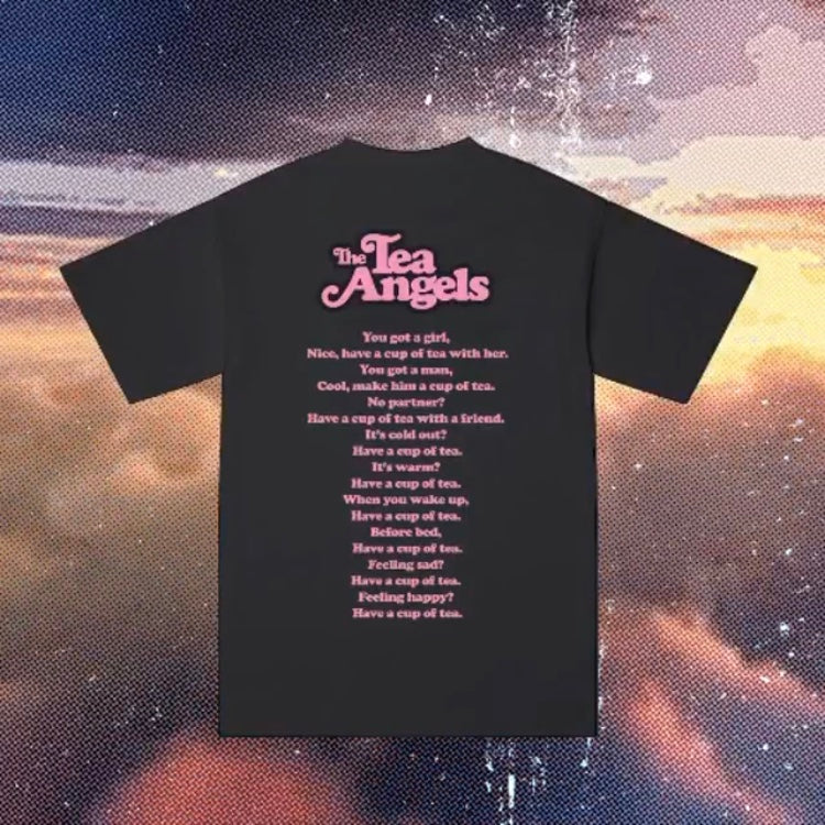 Saint Street 'Tea Angels' Black Tee