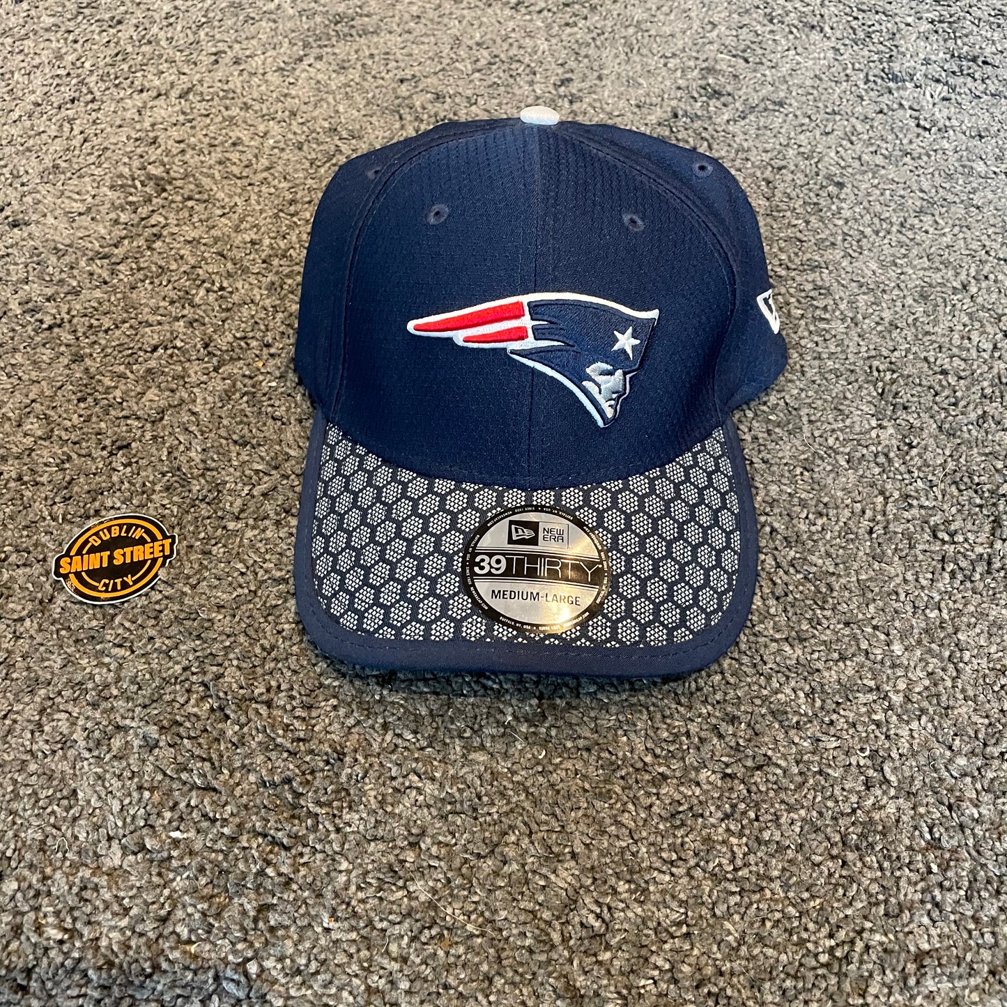 New Era 'Patriots' Navy Honeycomb Stretch Fit