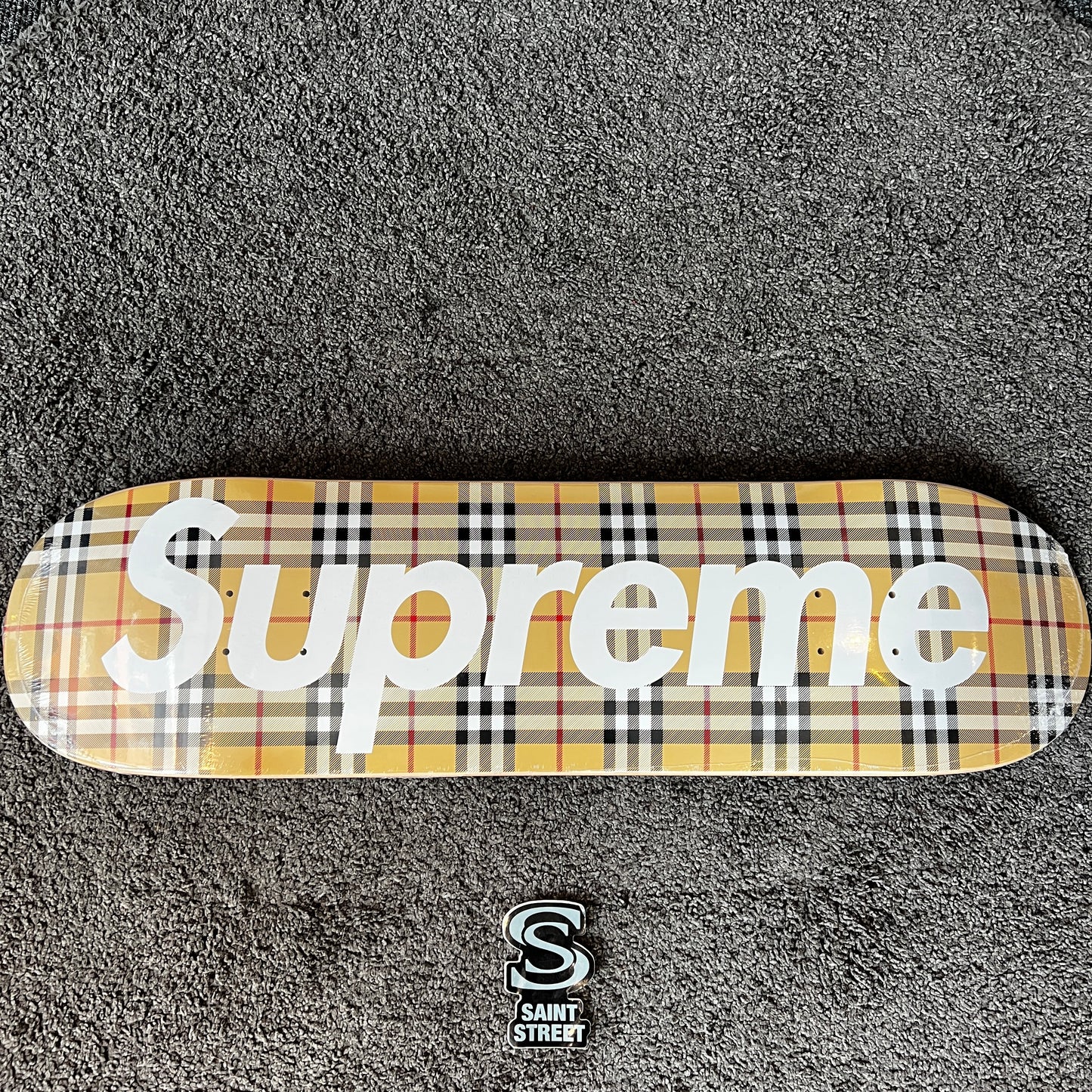 Supreme X Burberry Skate Deck Beige