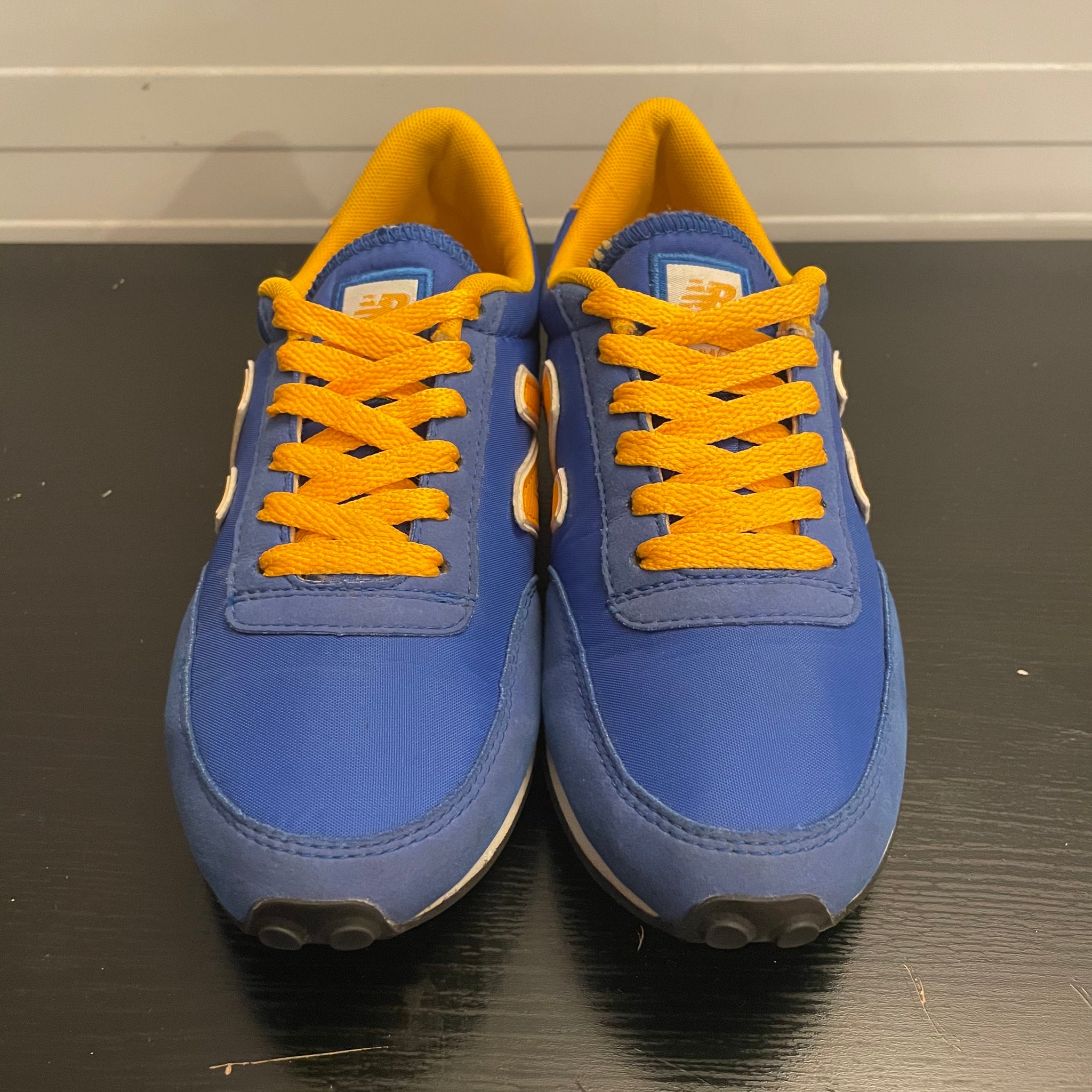 New balance blue yellow 410 trainers sale