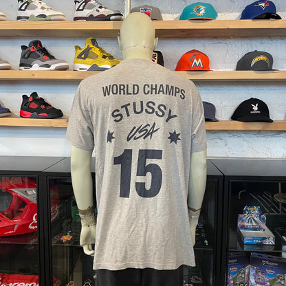 Stussy World Champs Tee Grey