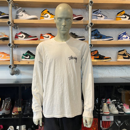 Stussy 'Dog' Longsleeve Tee White