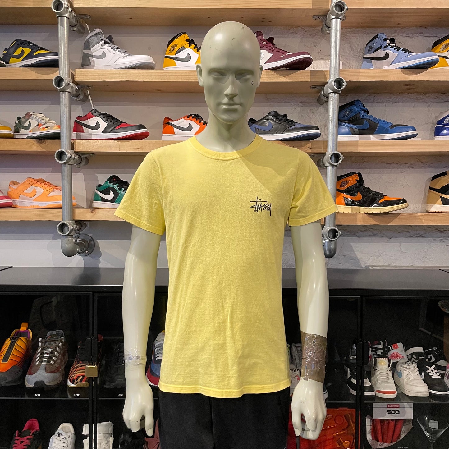 Stussy Logo Tee Pale Yellow
