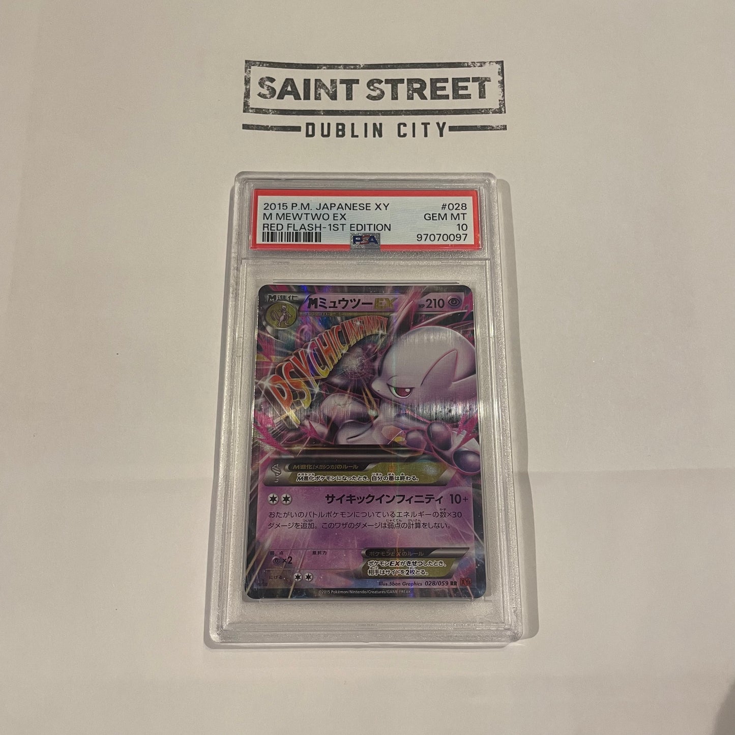 Pokemon 'M Mewtwo EX' XY Red Flash-1st Edition