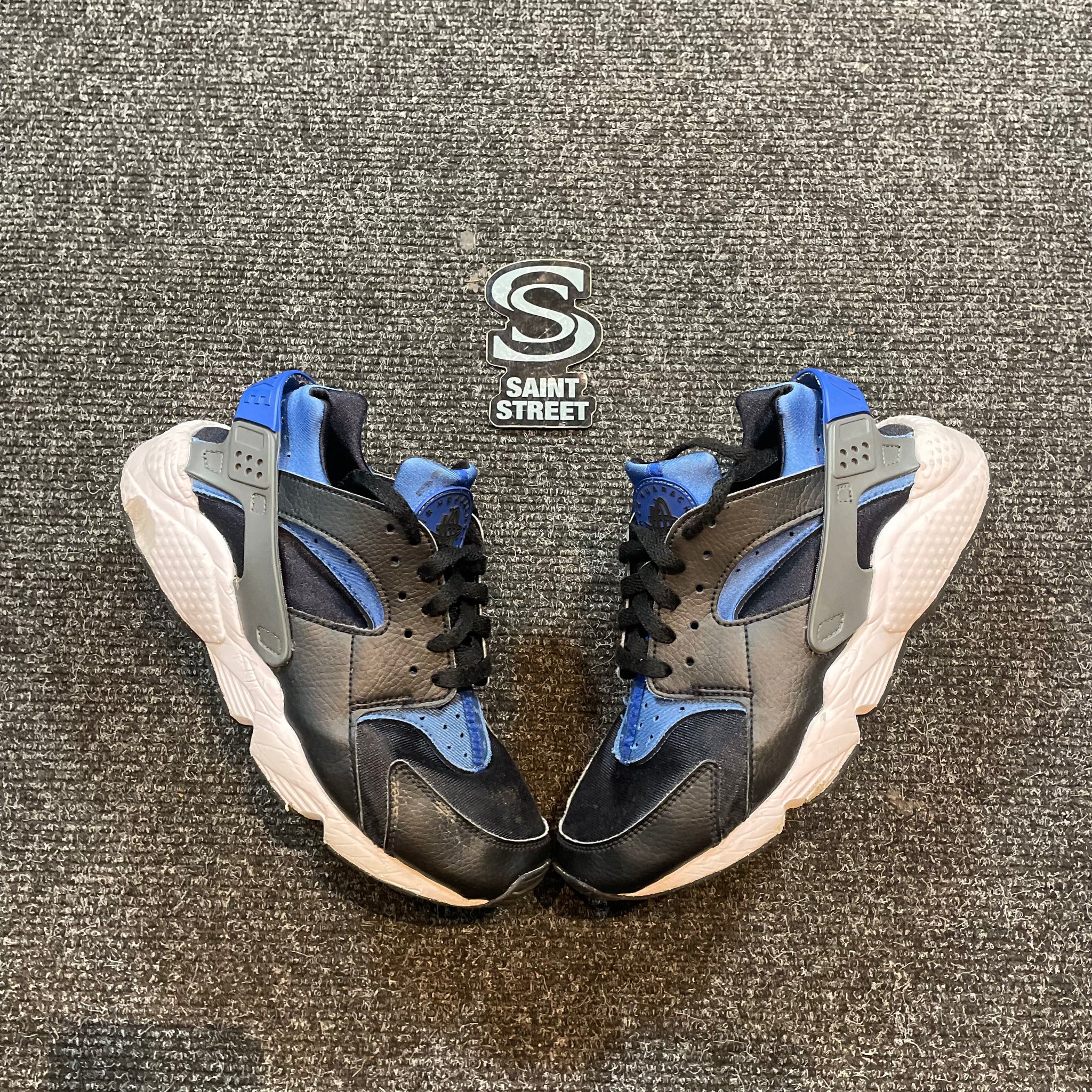 Nike huarache black blue online