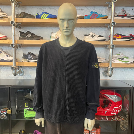 Stone Island Corduroy Crewneck Navy