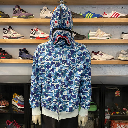 Bape ABC Shark Hoodie Blue Camo