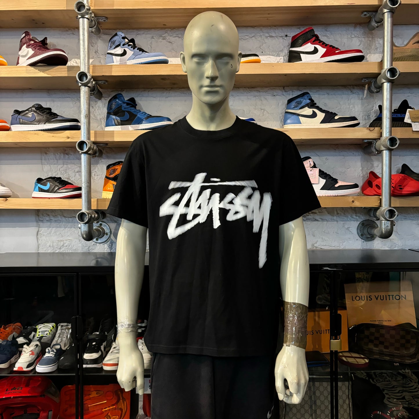 Stussy Motion Logo Tee Black