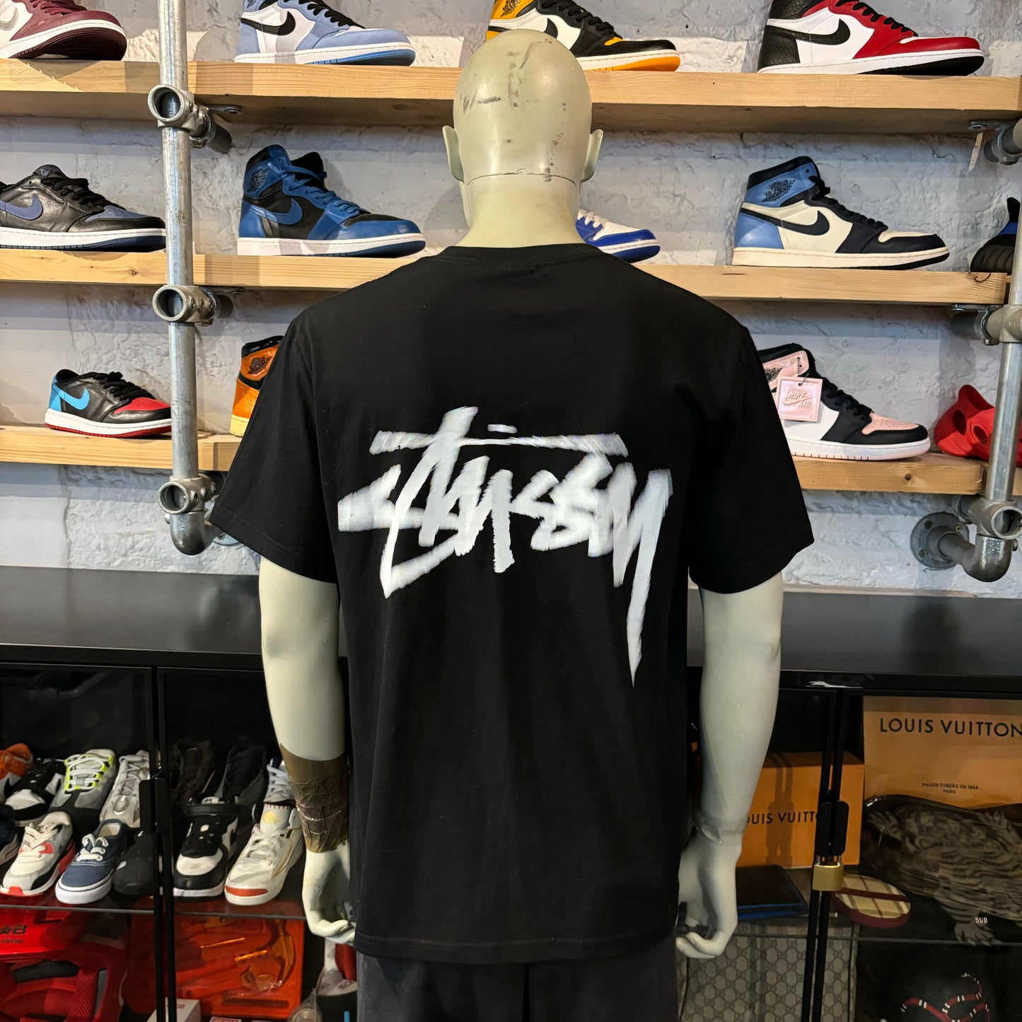 Stussy Motion Logo Tee Black