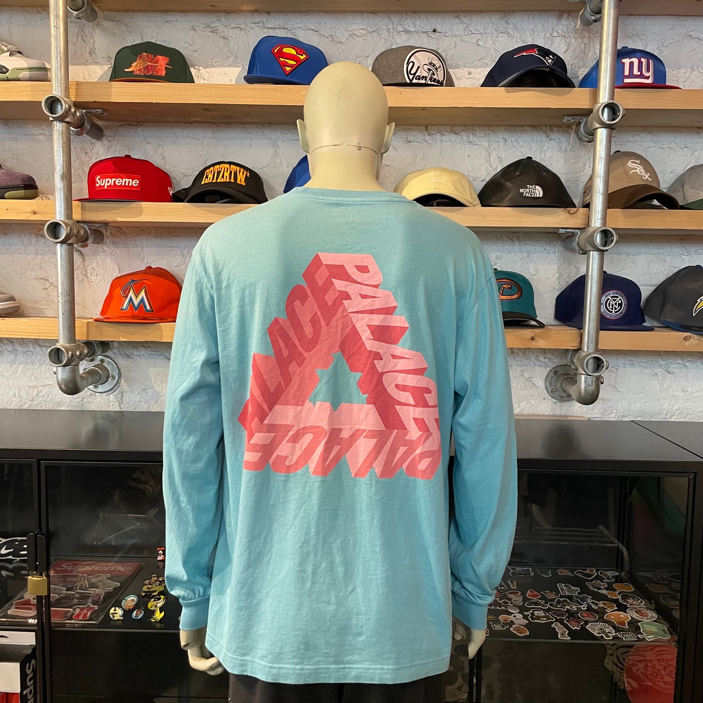 Palace 'P-3D' LS Tee Teal