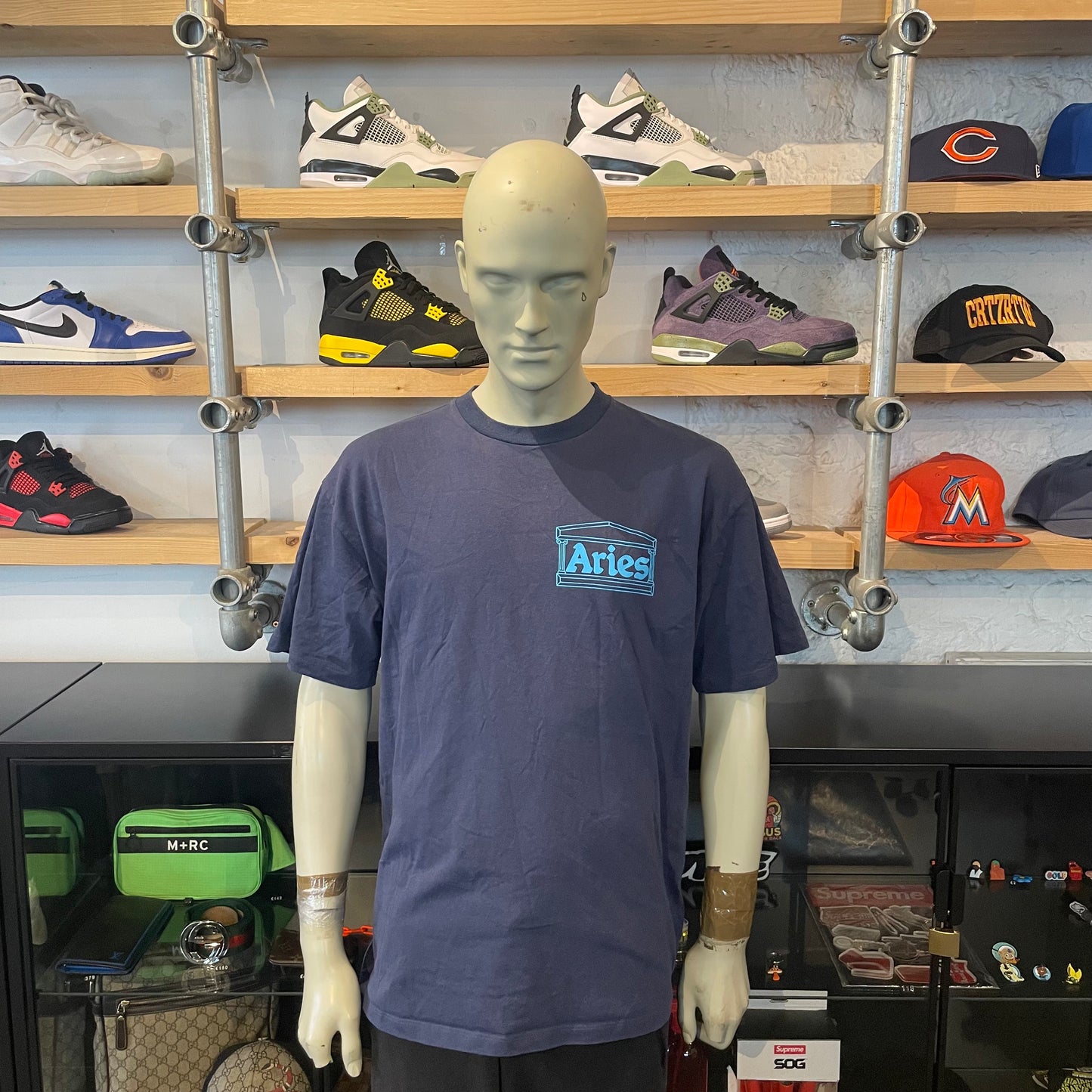 Aries Logo Tee Navy
