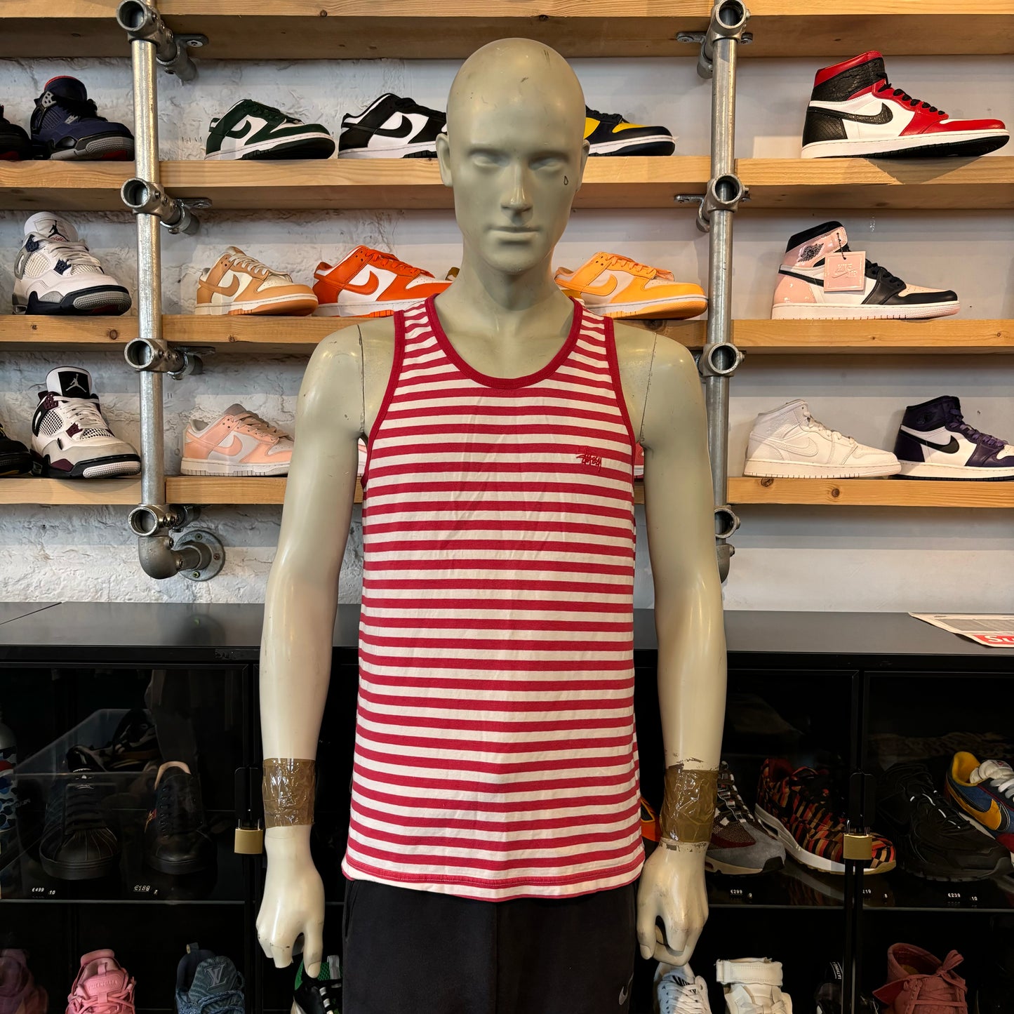 Stussy Wife Beater Red/White