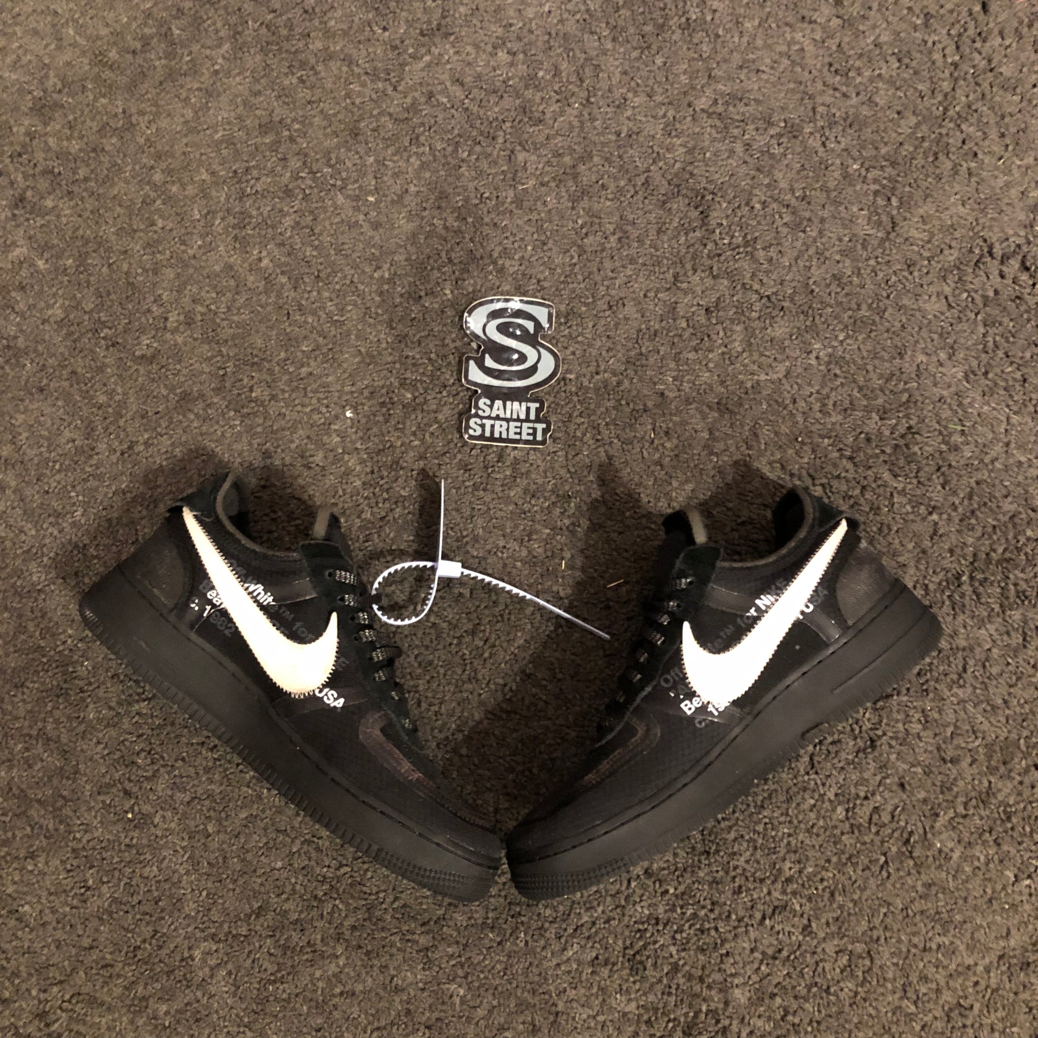 Nike X Off White Air Force 1 Black SaintStreetSneakers