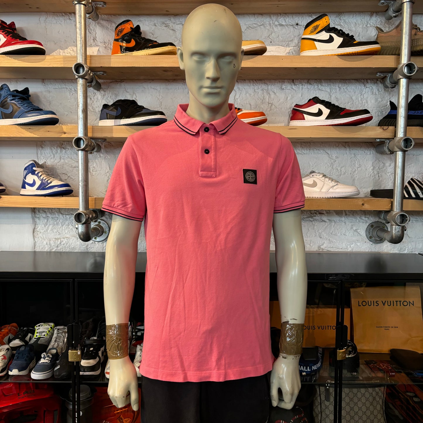 Stone Island Pink Polo Shirt