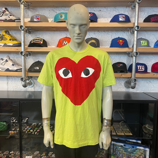 CDG Heart Tee Neon