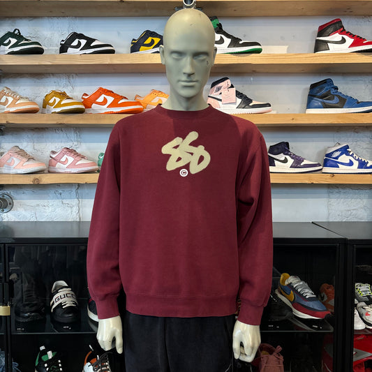 Stussy Double S Crewneck Burgundy