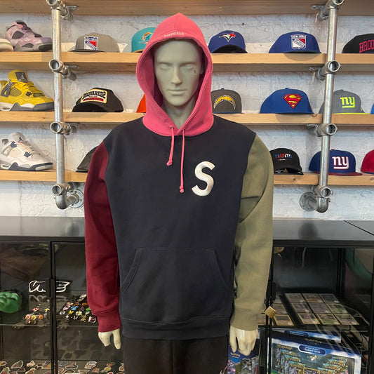 Supreme S Logo Colour Block Hoodie