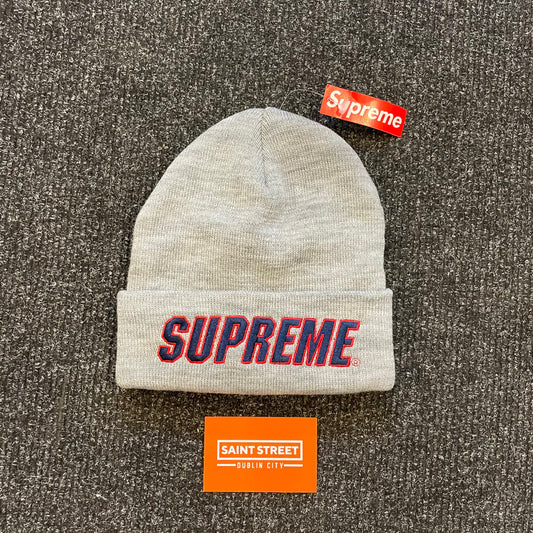 Supreme Slant Beanie Grey