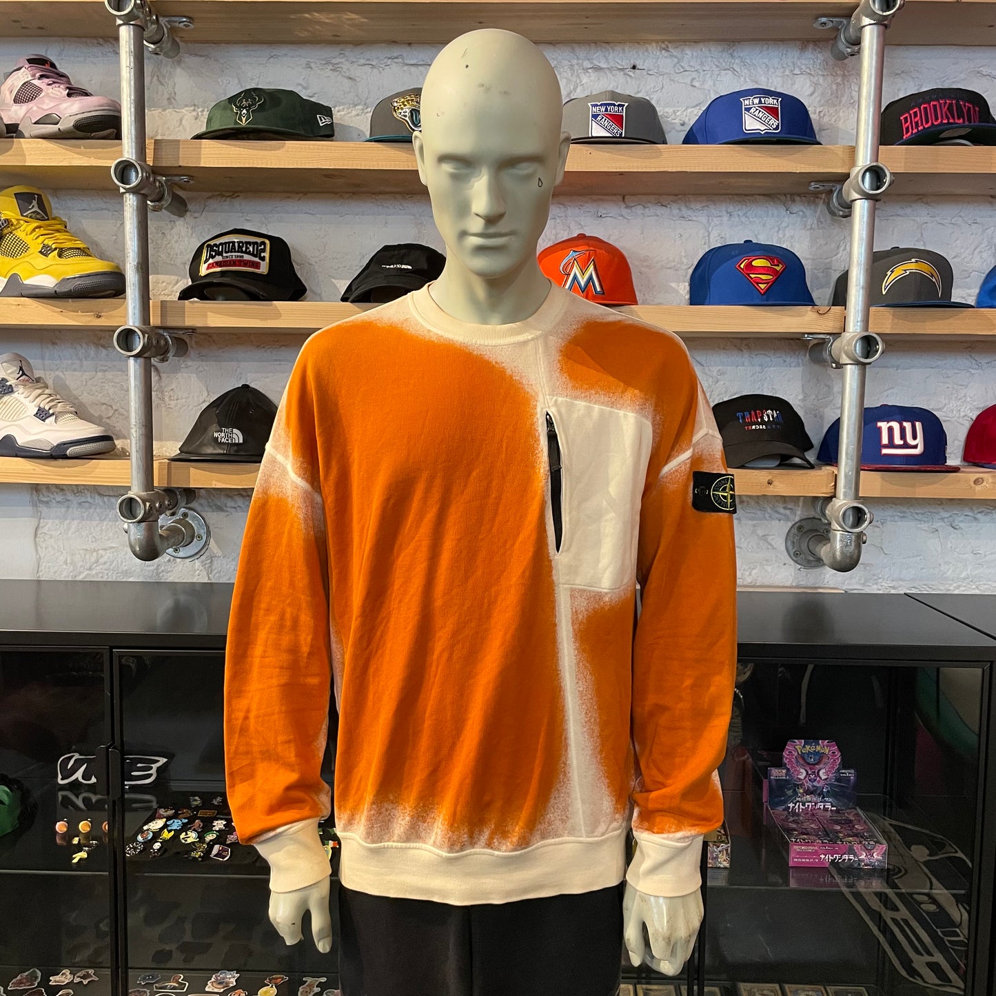 Stone Island Orange/Beige Crewneck